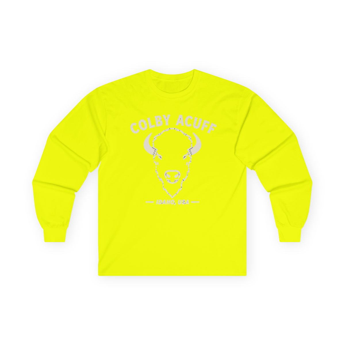 Colby Acuff Bison Idaho USA T-shirts, Long Sleeve, long sleeve, v-neck tee - alternate angle 5, merchandise
