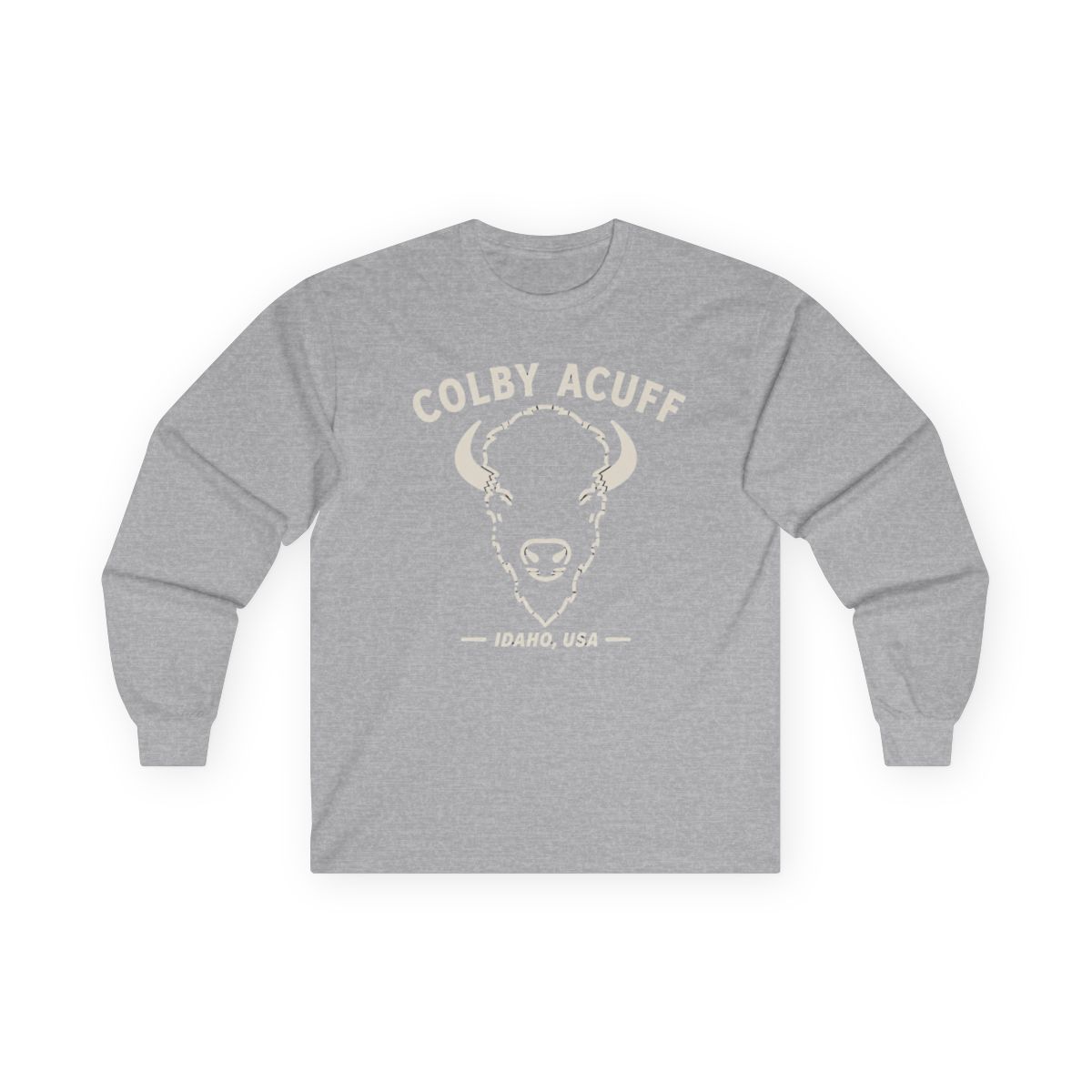 Colby Acuff Bison Idaho USA T-shirts, Long Sleeve, long sleeve, v-neck tee - Official long-sleeves merchandise
