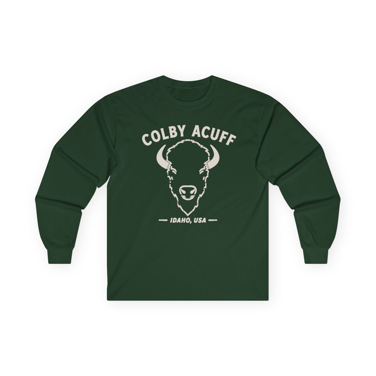 Colby Acuff Bison Idaho USA T-shirts, Long Sleeve, long sleeve, v-neck tee